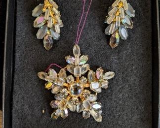 BSK Broach and Earring Set