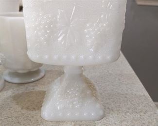 Milk Glass Pedestal Dish