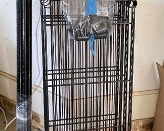 Black wire storage shelving