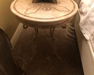 Round Marble Top side table