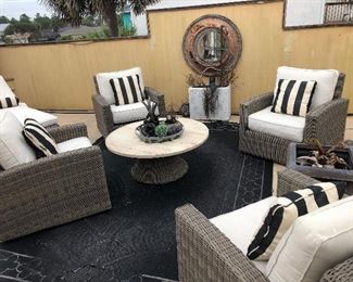 
Deck Chairs    &
Round Coffee Table/Teak Top
