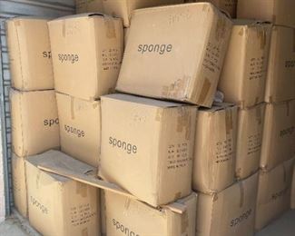 Storage unit #1 - Contents Include 6 Crates of a Hydraulic Manufacturing Press and 150+ Boxes of Face Pillows - 22 to each Box seen here.