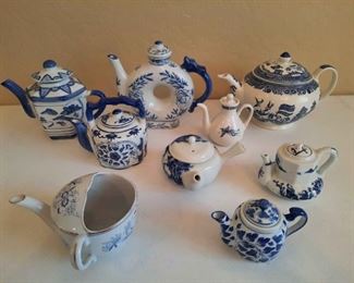 Blue and Asian Style Teapots