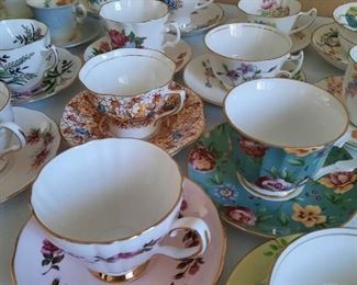 English Tea Cups and Saucers