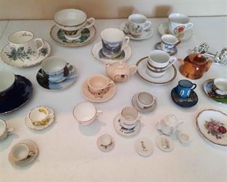 Miniature and Souvenir Teapots, Cups, and Saucers