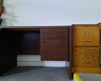 Student Desk and File Cabinet