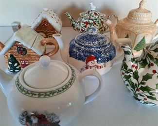 Winter and Christmas Teapots