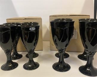 J026 Noritake Sweet Swirl Goblets And Wine Glasses