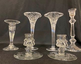 J032 Glass Candle Holders