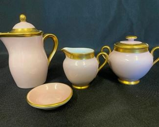 J036 Fustenberg Miniature Pink Gold Tea Set