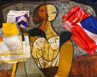 J068 Givenchy Picasso Silk Scarves