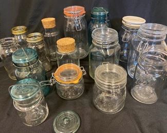 J096 Vintage Glass Canning Jars