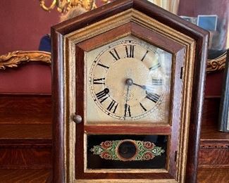 Pentagon mantle clock   - key wind 