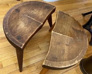 Pair of vintage "fanny" stools