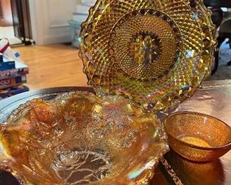 Carnival & depression glass