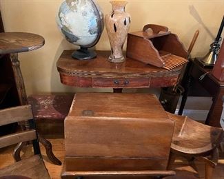 Some early wooden small furniture