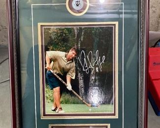 Ray Bourke signed plaque