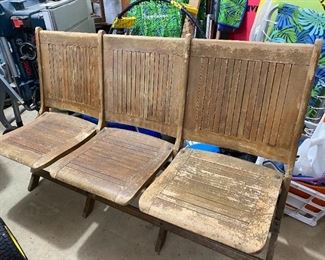 triple folding chairs