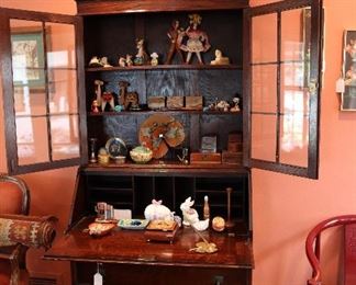 antique secretary, decore