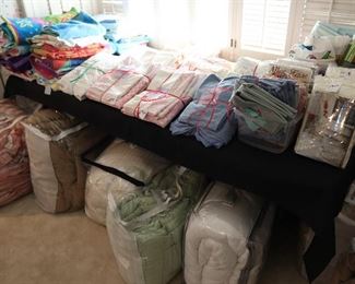 linens, comforters, blankets
