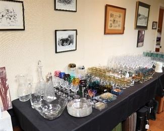 vintage barware and glassware