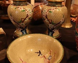 Chinese export jars and bowl