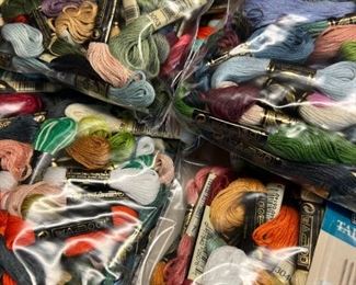 Incredible selection of needlepoint thread! An endless assortment in countless colors. The most we've ever had at an estate sale.