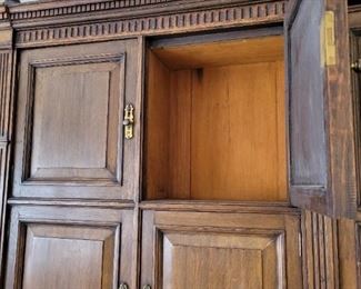 Antique 13 piece Library wall unit bookcase