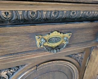 Antique 13 piece Library wall unit bookcase