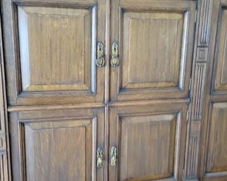 Antique 13 piece Library wall unit bookcase