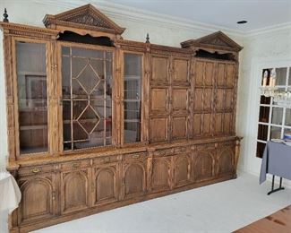 Antique 13 piece Library wall unit bookcase