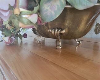 Antique buffet chest with Brass centerpiece 