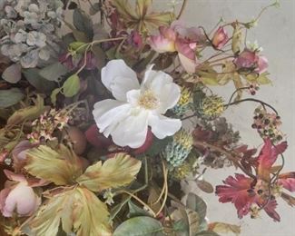 Antique buffet chest with Brass centerpiece 