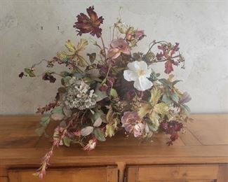 Antique buffet chest with Brass centerpiece 
