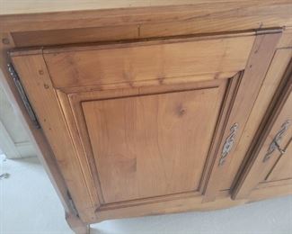 Antique buffet chest with Brass centerpiece 