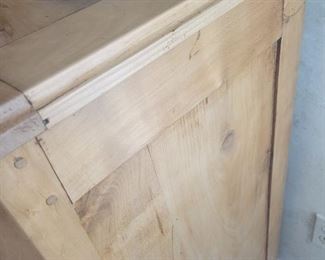 Antique buffet chest with Brass centerpiece 