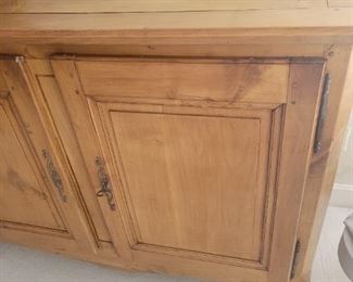 Antique buffet chest with Brass centerpiece 