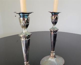 Candlestick Lot Silver plated 11" tall