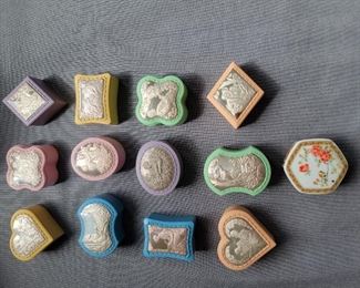 Porcelain and China Boxes 1981 Love and Hope Boxes, and a tiny china box