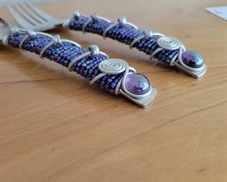 Ornate Fork and Spoon GS Flatware Large Ornate fork and spoon