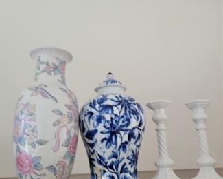Vases and candlesticks Lot
