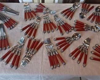 Red Silverware Lot