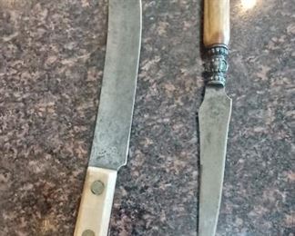 Old fashioned antique cutlery lot