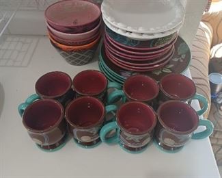 Hand painted dishes and Italian bowls Lot
