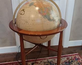 Lighted Electric World Globe