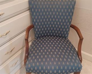Vintage Wood Upholstered Chair