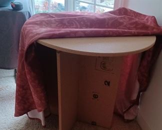 Display table with tablecloth