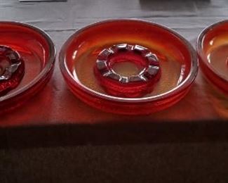 Vintage ruby ashtrays