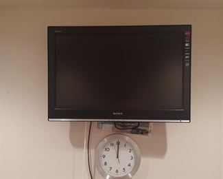 Sony TV and Clock