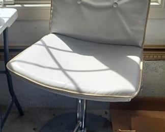 White Vinyl Bar Stool